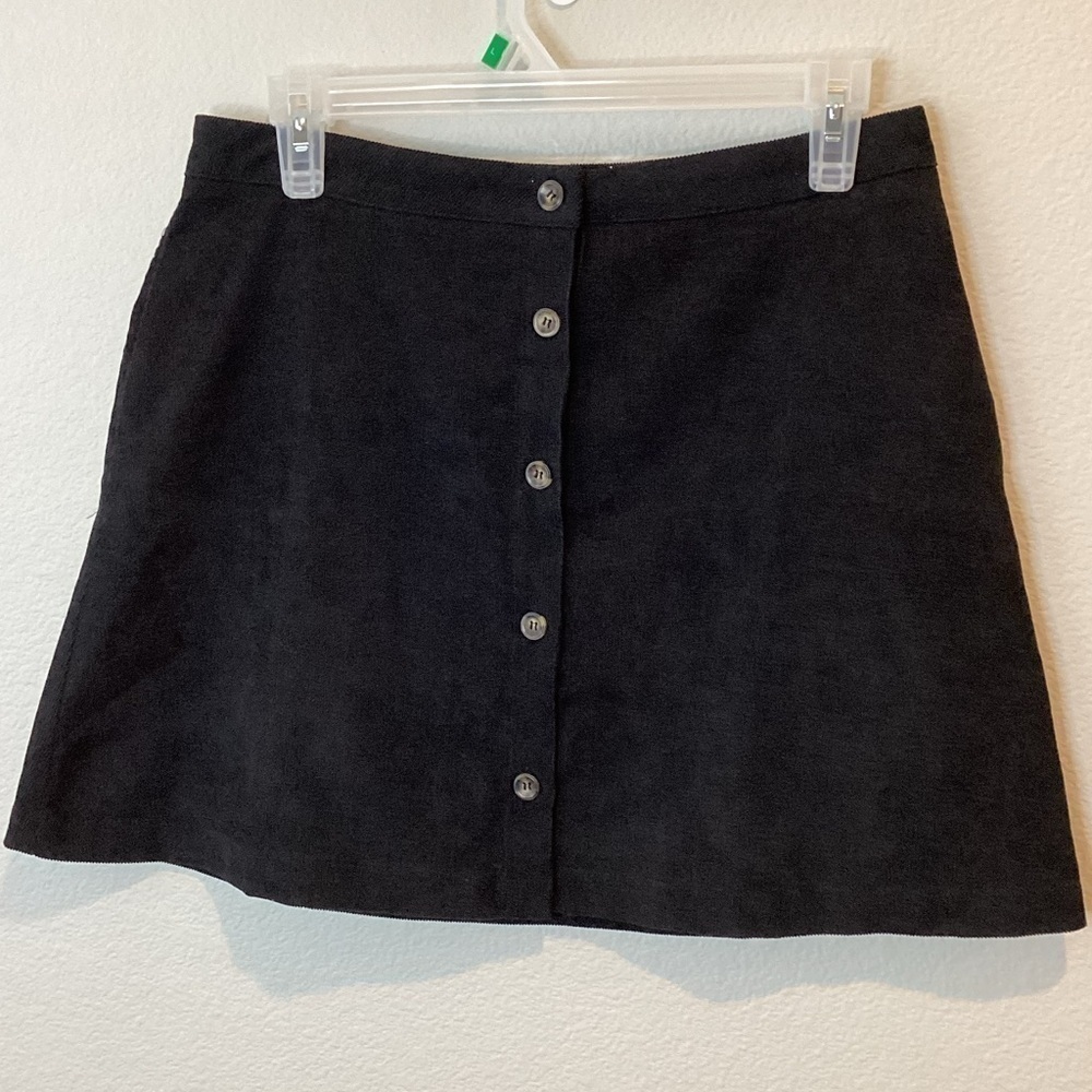 Moving Sale IJOAH Corduroy Button Down Skirt Size Medium M Black